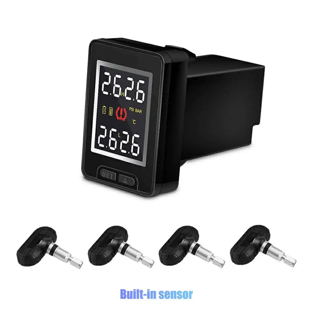 TPMS система контроля давления в шинах автомобильные транспортные средства контроль давления в шинах цифровой датчик 4 шт. сигнализация давления в шинах