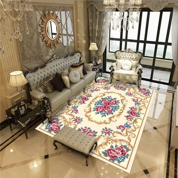 

Asian Style Bedside Rug Flannel Anti-slip Mat Balcony Area Rug Custom Floor Mat Large Living Room Carpet for Home Decor