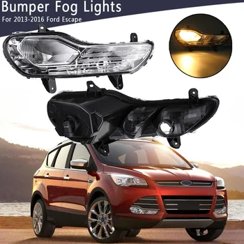 

Left/Right Front Bumper Fog Lights Lamps For Ford Escape 2013 2014 2015 2016 with Bulbs