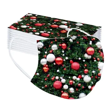 

50pc Mouth Masks Christmas Masks Reusable Masks Mascarilla Disposable Face Cover Dust Personal 3 Layer Ply Masks Mascarar