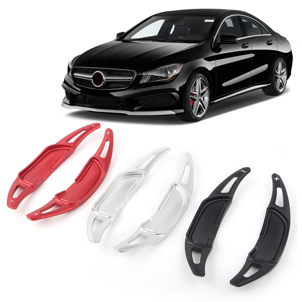 2pcs Car Steering Wheel Shift Paddles Gear Shifter For Mercedes Benz