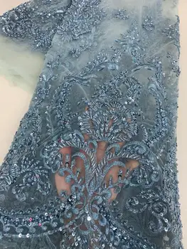 

beautiful Sat-59.6803 Nigerian fabric for party dress new African embroidered lace fabric