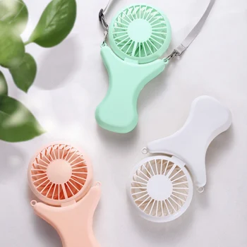 

Portable USB Electric Fan 90 Degree Adjustable Cooling Silent Folding Handheld Fan Outdoorecklace Hanging Fan ZL