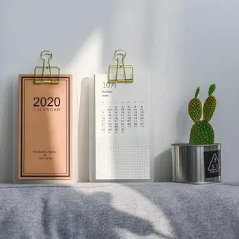 

2020 Menu-style Calendar Simple Innovative Custom DIY Desk Calendar Small Wall Schedule Manager Planner School Office Stationer