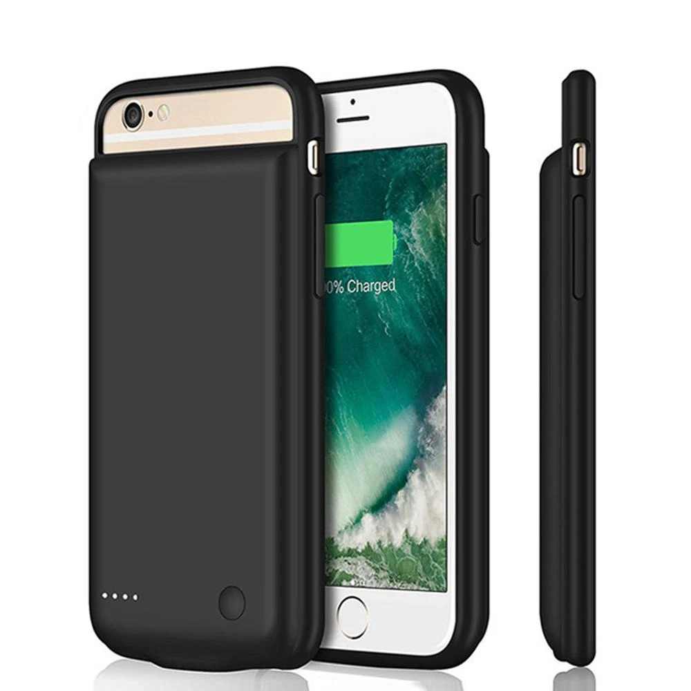 de cargador de batería de 5000mAh para iPhone 6/6S/7 /8, cubierta de carga de Banco de energía externo, superficie lisa, funda de batería para iPhone|Cajas de cargadores de batería| - AliExpress