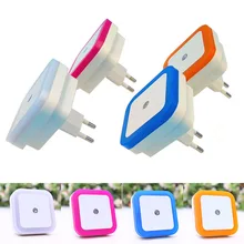 LED Night Light Mini Light Sensor Control 110V 220V EU US Plug Nightlight Lamp For Children