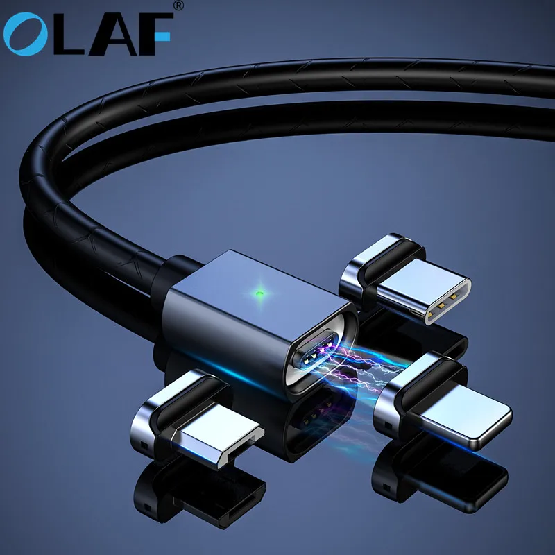 Магнитный Micro USB кабель Олаф 3А для быстрой зарядки iPhone samsung, кабель для передачи данных, магнитный кабель для зарядного устройства, USB кабель для мобильного телефона типа C