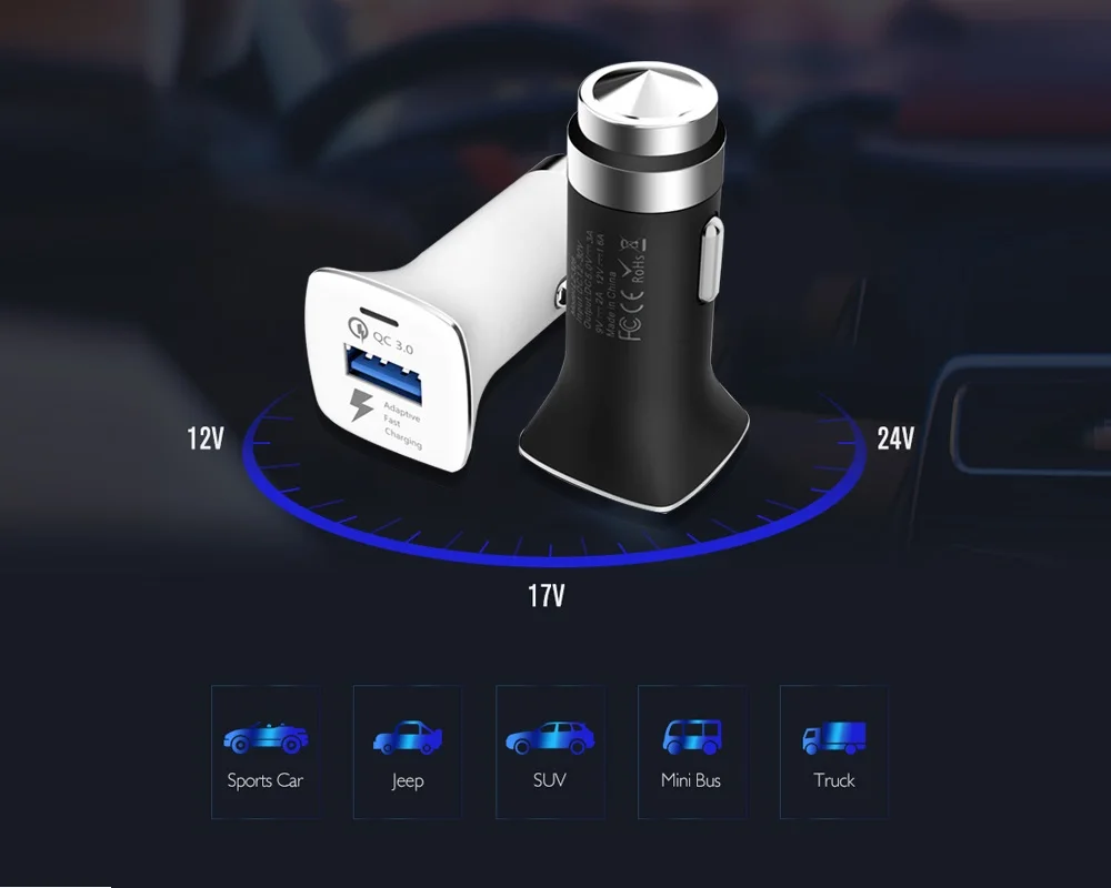 NOHON QC3.0 автомобильное зарядное устройство для iPhone huawei samsung Xiaomi LG Quick Charge 3,0 Автомобильное зарядное устройство Быстрая зарядка USB Автомобильное зарядное устройство