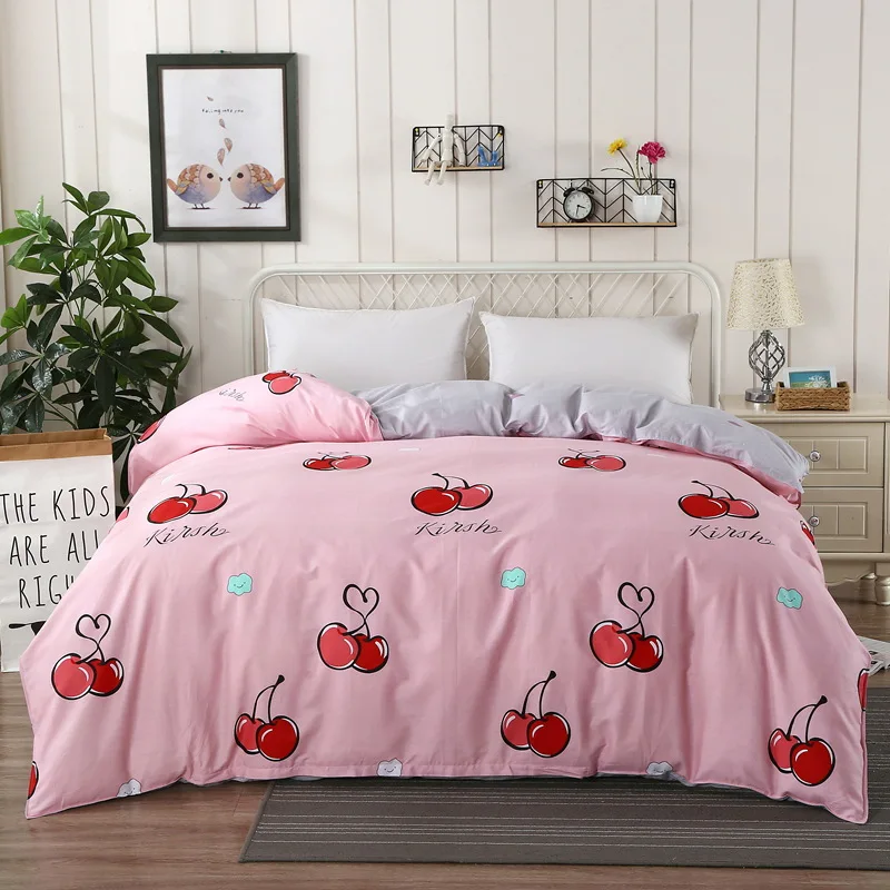 Duvet cover 3 Зимний пододеяльник с цветочным принтом, мягкий, дышащий, пододеяльник, полиэстер, для студенческого общежития, одиночный, двойной, с рисунком, пододеяльник - Цвет: Duvet cover 3