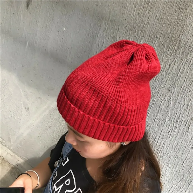 Skullies, женские вязаные высококачественные однотонные элегантные эластичные Универсальные женские шапки Harajuku, Мягкие Шапки, женские шапки ярких цветов