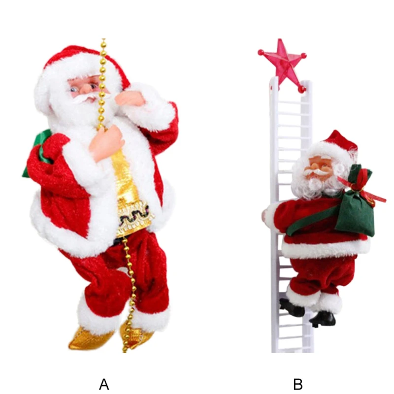 Christmas Hanging Decoration Santa Claus Electric Climb Ladder Hanging Decoration Christmas Decoration Adornos De Navidad