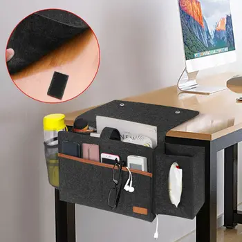 

Felt Bedside Storage Bags Hanging Table Storage Organizer Bed Desk Holder with Pockets Bed Pocket Sofa Organizers Book Holder