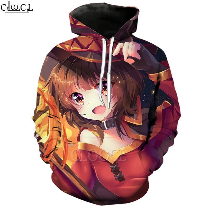 CLOOCL аниме Megumin Konosuba 2020 новый стиль для мужчин и женщин 3D печать толстовка с