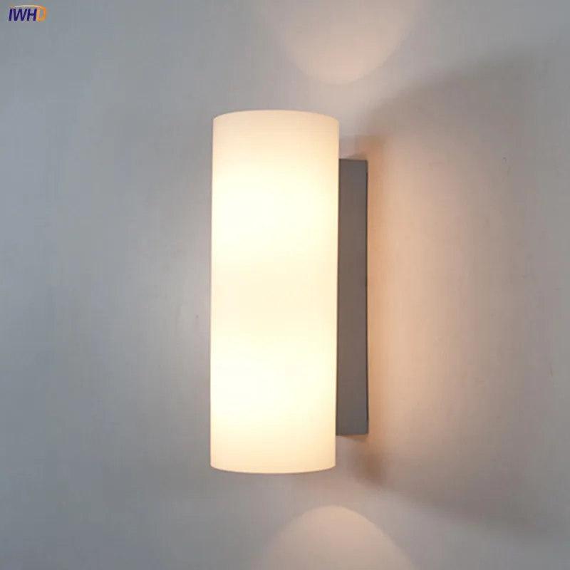 Modern INS Style LED Wall Lights With 40cm Glass Lampshade 2 Bulbs E27 Nordic Wandlamp Sconce Fixtures Wall Lamp Bedroom Aisle (1)