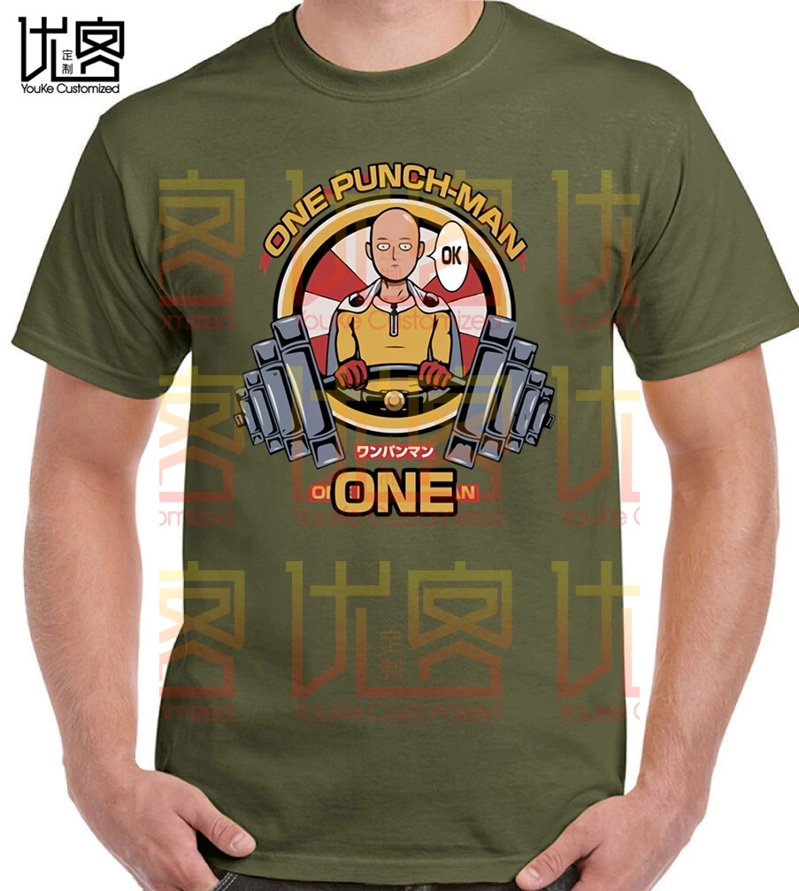 Мужская футболка с принтом Аниме One Punch Man модная удобная повседневная для