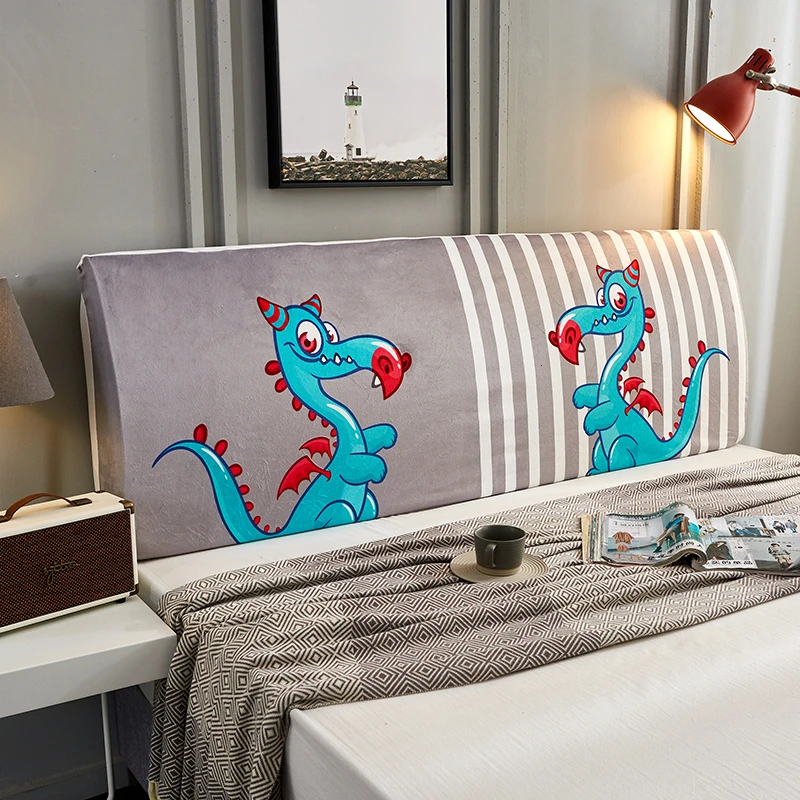 Cartoon Bed Head Protective Cover Crystal Velvet High Elastic Fabric Headboard Cover All-inclusive Bedside Dustproof Cover - Цвет: Model 15