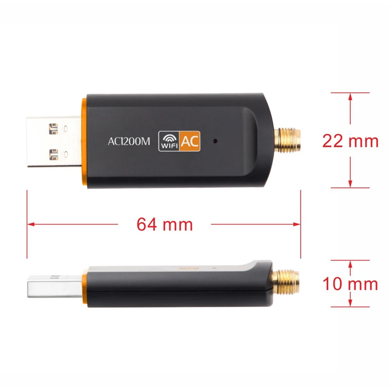 Creacube USB 3.0 3 0 Мбит/с Wifi адаптер двухдиапазонный 1200 ГГц 802.11AC RTL8812 5DB Антенна Dongle