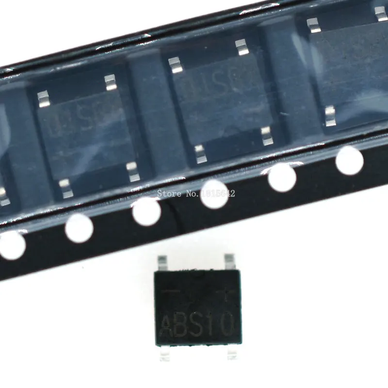 

50pcs New SMD ABS10 0.8/1A 1000V Bridge Rectifier Single-Phase Glass Passivation Rectifier Bridge