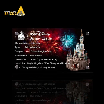 

the display stand for lego The Disney Castle custom acrylic Licence super set buidling block toy for children