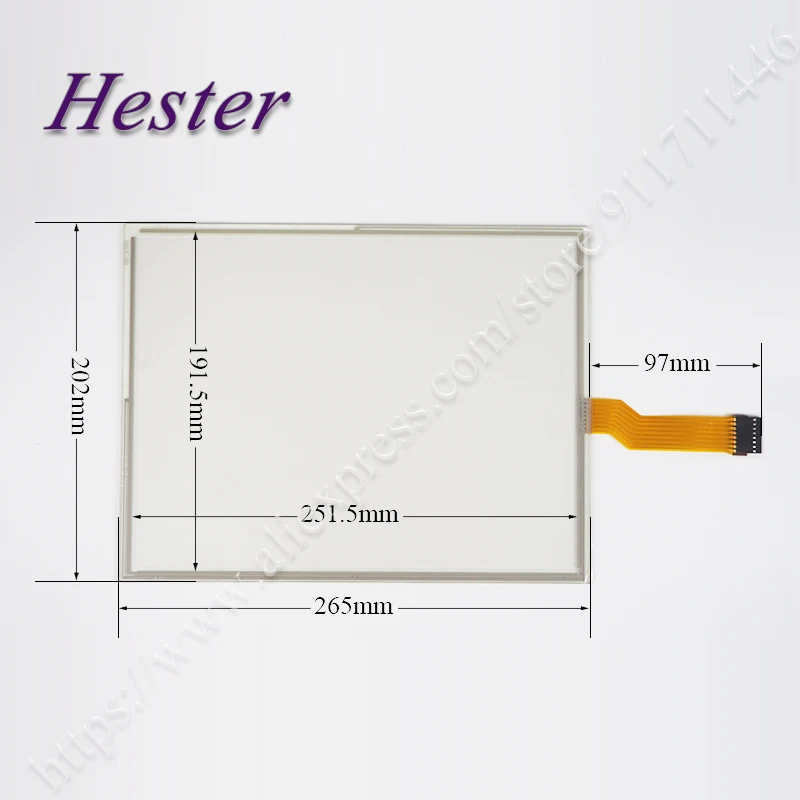 Touch Screen Panel Glass for 2711P-RDT12C PanelView Plus 1250 Touchpad with Overlay Protective Film