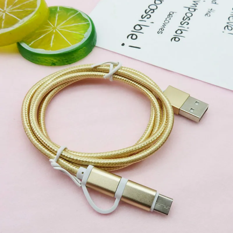 Usb type C Micro USB 2 в 1 кабель для быстрой зарядки для Xiaomi huawei samsung S9 S8 sony Oukitel Android кабели для зарядки мобильных телефонов