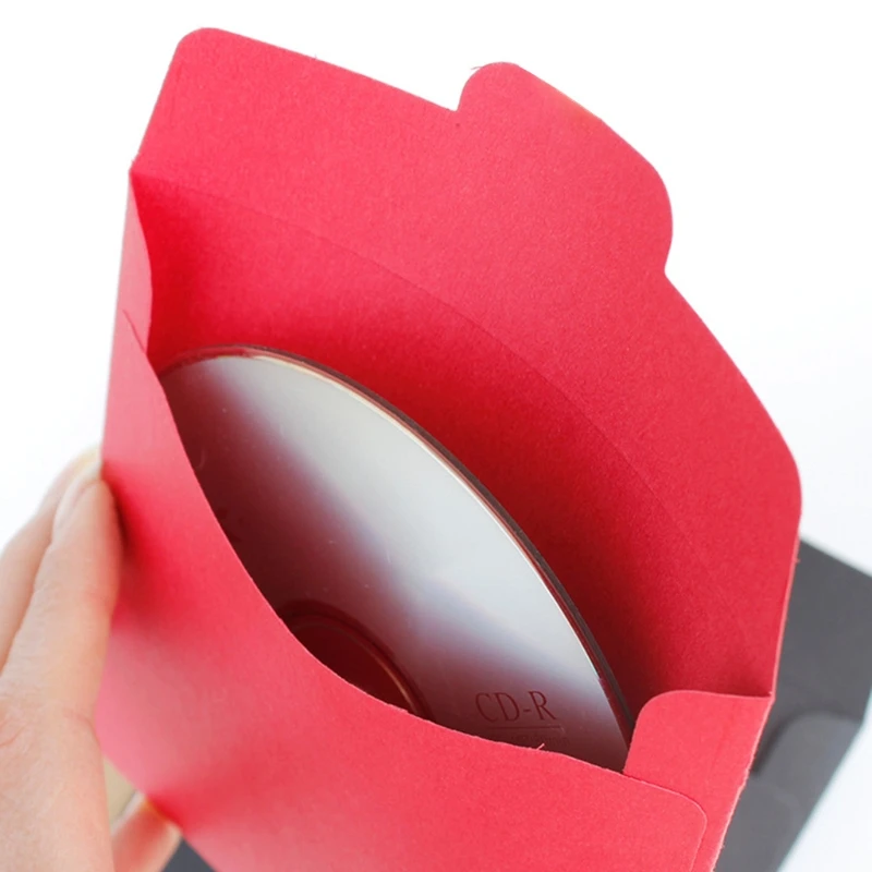 Disc Kraft Paper Cardboard Envelopes Paper Storage Holder Covers Anti-static Container Disc Organizer 30Pcs