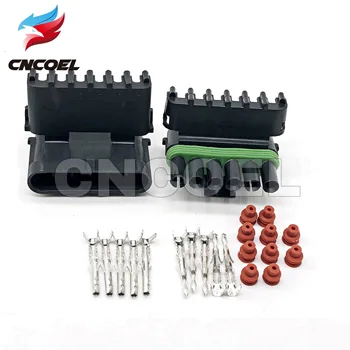 

5 Set 6 Pin 12020926 12020786 Female Male Weather Pack Electrical Wire 2.5 Connector Plug Sealed Wiring Automobile Connectors