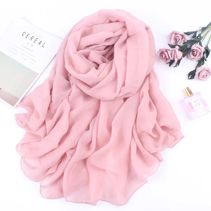 

women autumn winter cotton linen scarf solid color for ladies girls pashimina scarves shawl beach stoles hijab foulard female