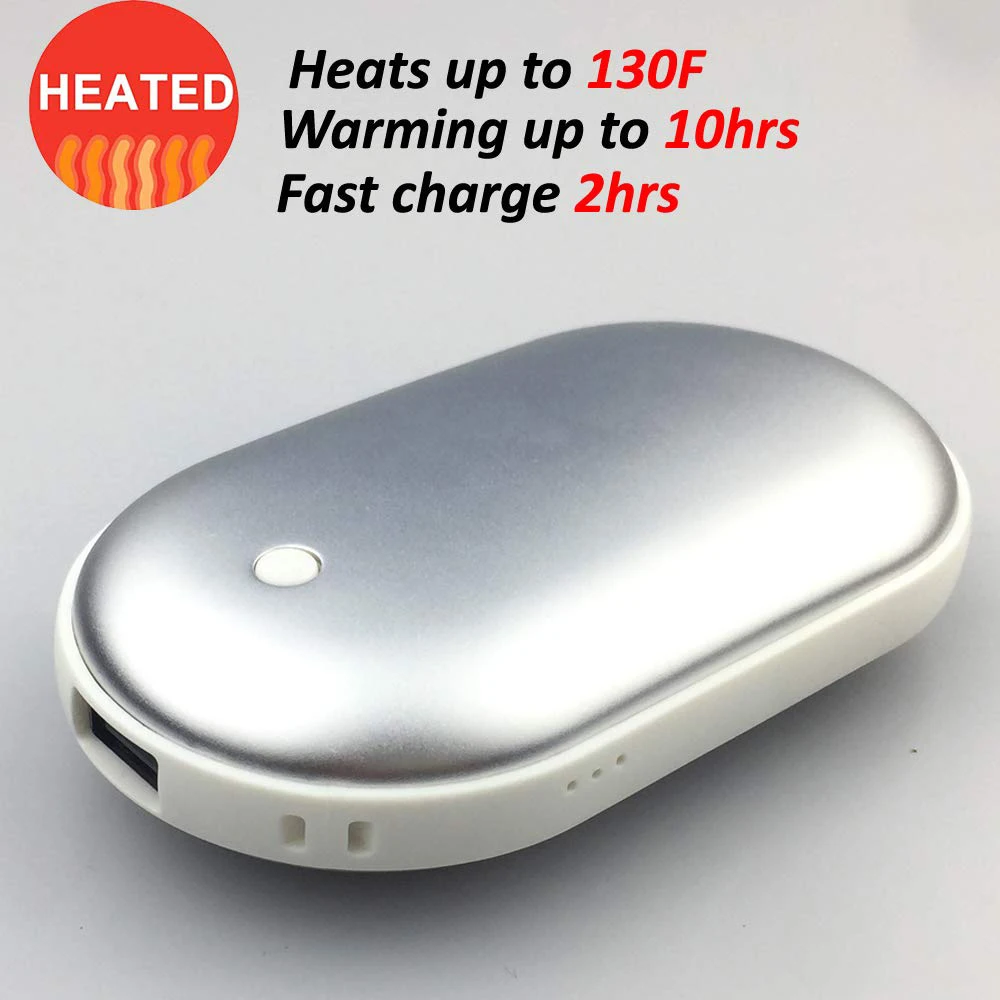 USB перезаряжаемая электрическая грелка для рук 5200mAh 5V Милая Двусторонняя грелка для рук портативная для холодной зимы