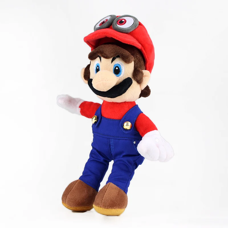 29cm Super Mario Bros Odyssey in Cappy Hat Cap Plush Toy Mario Soft Stuffed Doll Gifts for Kids