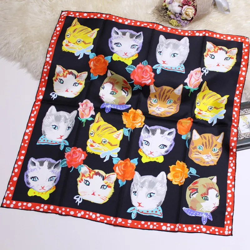 

KMS New silk square twill silk handmade curling 100% silk silk scarf 70*70CM