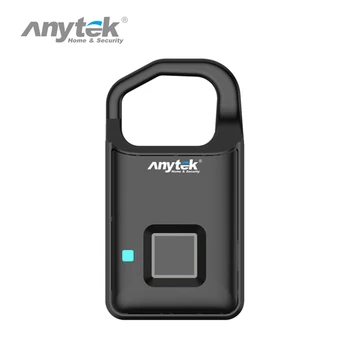 

New Anytek P4 Smart Fingerprint Padlock Security Lock Touch Anti-Theft USB charg for Zipper Head for Suitcase Handbag Luggage