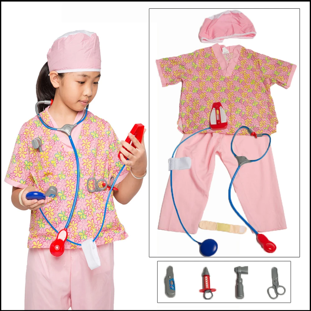 Umorden Kids Child Nurse Costume Cosplay Kindergarten Role Play House