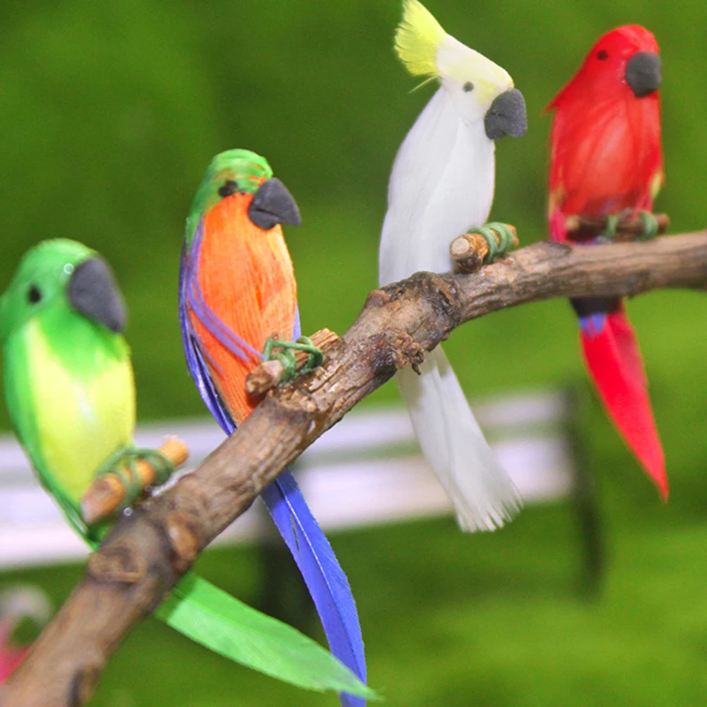 Forest Parrot Figures Simulation Miniature Animal Model bird Figurine statue toys