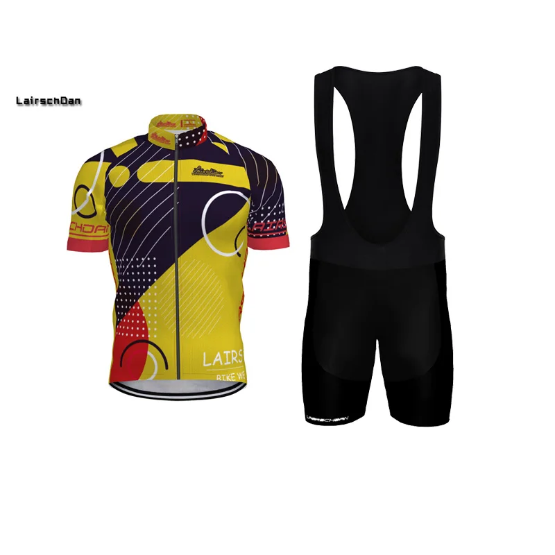 

SPTGRVO Lairschdan 2019 Men Cycling Jersey Short Sleeve Set Women MTB Bike Clothing Ropa Ciclismo Bicycle Wear 9D GEL Bib Shorts