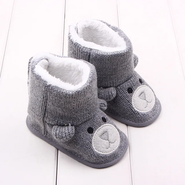 Baby Winter Boots Infant Toddler Newborn Cartoon Bear Shoes Girls Boys First Walkers Warm Snowfield Booties Boot Zapatos Bebe