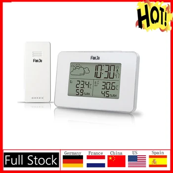 

New New 2019 New Alarm Clock Digital Watch Wireless Sensor Temperature Humidity Forecast Snooze Table Clocks Weather Station