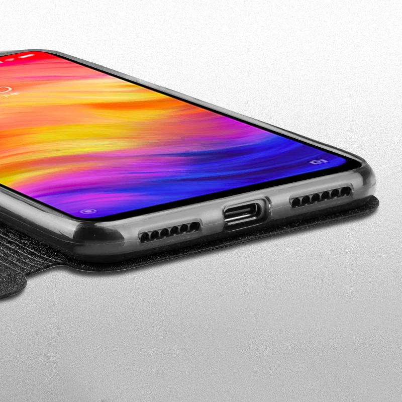 Mofi Slim Flip Case For Xiaomi Redmi Note 7 Case / Redmi Note 6 7 8 Pro PU Leather+ Soft TPU Cover Phone Funda Coque