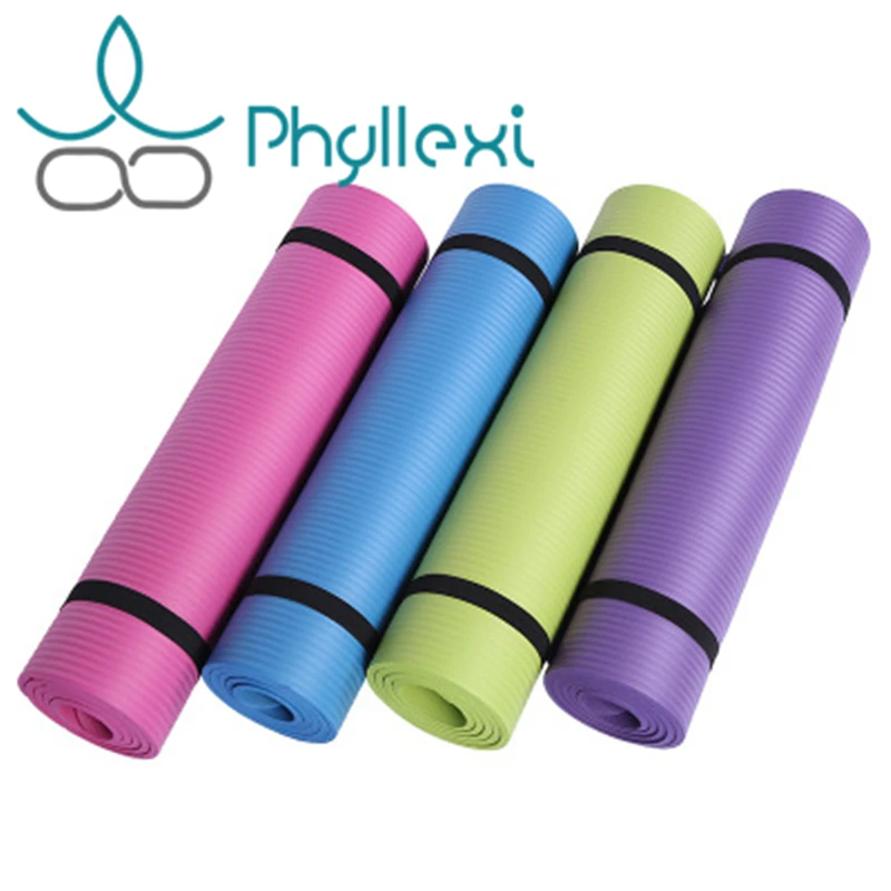 Phyllexi TPE коврик для йоги нескользящий фитнеса гимнастики массажный от