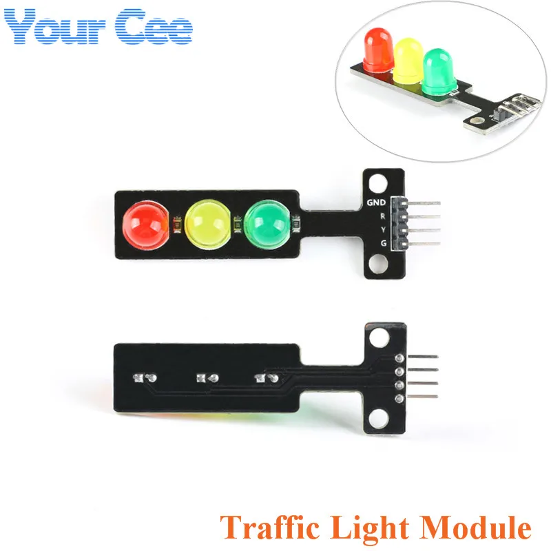 10PCS 5V Mini-Traffic Light 5mm LED Display Module Digital Signal Output Arduino