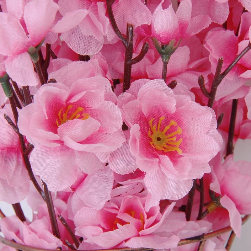 6 искусственных персиковых цветов букеты для дома/офиса Deco-Rose