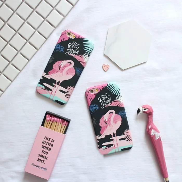 Summer Jungle Flamingo All Pack Hard Shell Thin Phone Case for iPhone Xs MAX XR 6.1&quot 8 7 Plus Shock Proof |