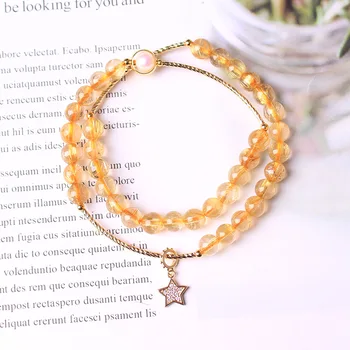 

Variety of natural crystal 6mm round beads multi-circle DIY bracelets natural stone charm pendant bracelets ladies jewelry gift