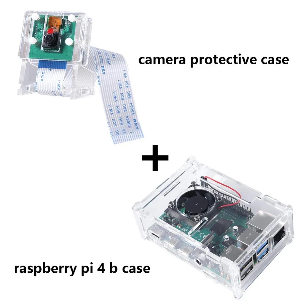 Чехол для Raspberry Pi 4 B с пассивным охлаждающим вентилятором акриловый чехол