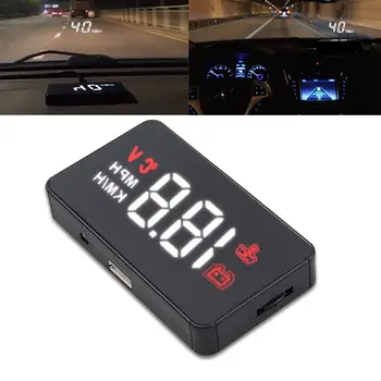 

A100 Universal Car Monitor OBD II Head-Up HUD Digital Display Warning Speed Projector with Protective Film and 3M Stickers