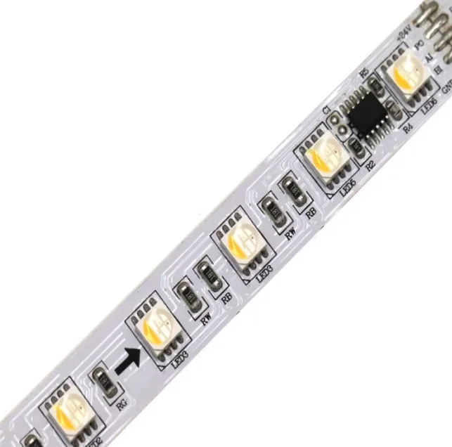 DC24V DMX512 RGBW 60 светодиодов/м программируемый цифровой светодиодный волшебный светильник