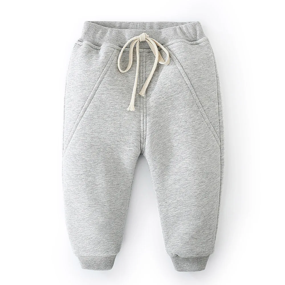 DE PEACH/зимние штаны для маленьких мальчиков детские плотные теплые брюки и бархатные штаны детские однотонные повседневные штаны для мальчиков и девочек От 2 до 6 лет