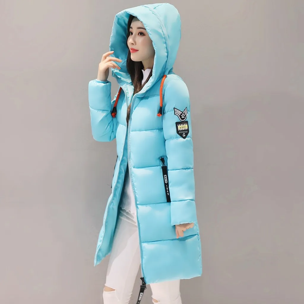 Womail, parkas-mujer-, зимняя куртка, Женское пальто, парка с капюшоном, куртка, Женская хлопковая парка, для женщин, большой размер