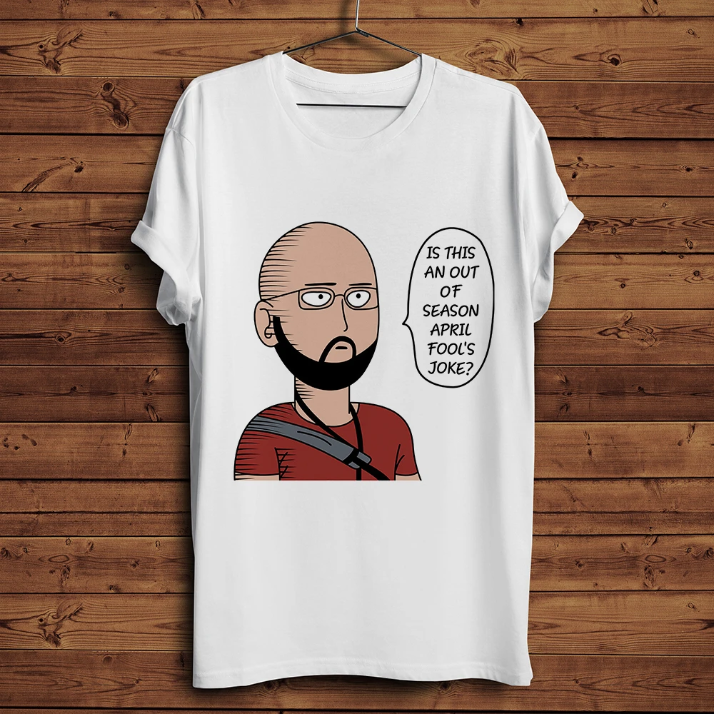 Программист ONE PUNCH MAN Сайтама забавная футболка для гиков мужская летняя новая