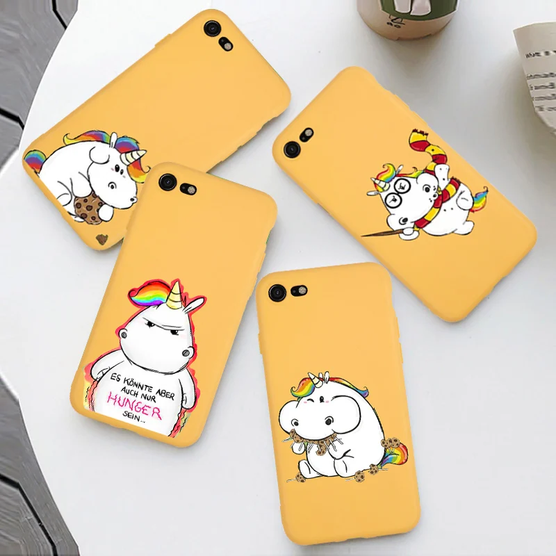 

Candy Color Phone Case for iPhone xr 7 8 Plus X XS Max Cute Unicorn Phone Cover for iPhone 6 6S 5 5S Soft TPU Silicone Cases